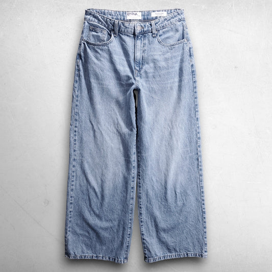 Cotton:On Relaxed Wide Leg Jeans 100% Cotton Denim Women 6 Light Blue Skater 90s