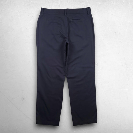 Lee Dress Pants Women 16M Black Relaxed Fit Straight Leg Stretch Comfort Waist