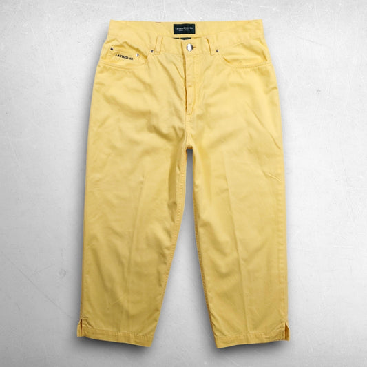 Lauren Jeans Co. Capri Jeans Women 8 Yellow High Rise 100% Cotton Preppy Summer