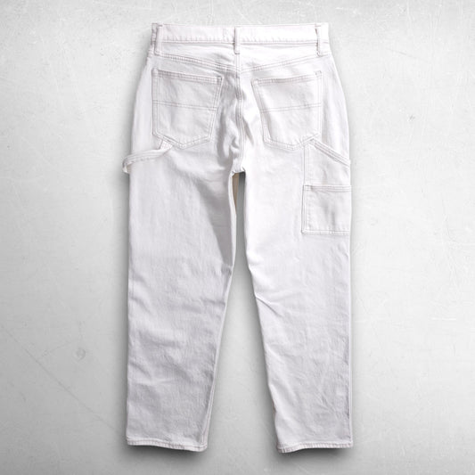 Abercrombie Fitch Curve Love 90s Relaxed Carpenter Jeans Women 29/8R White
