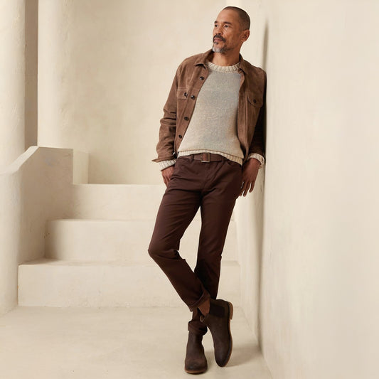 Banana Republic Slim Fit Traveler 2.0 Chino Pants Men 31x30 Brown Stretch
