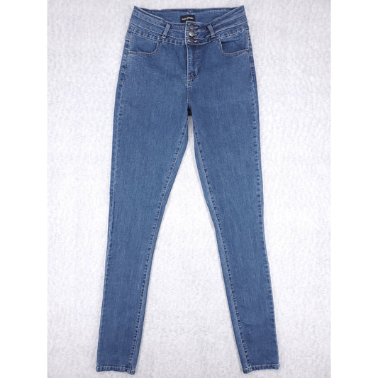 Alloy Apparel Heidi Skinny Jeans Women Jr 14/37 Blue High Rise Stretch Tall Fit