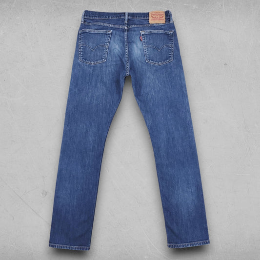 Levi's 513 Jeans Men 34x34 Blue Straight Leg Zipper Fly Retro Casual 90s Denim