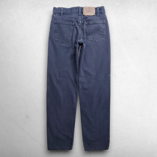 VTG Levis 555 Relaxed Fit Straight Leg Jeans Orange Tab USA Men 28x30 Dk Indigo