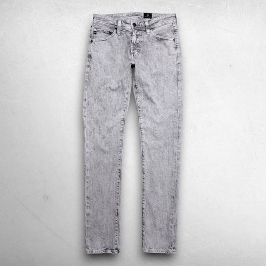 AG Tellis Modern Slim Jeans Straight Leg Premium Stretch Denim Men 28x34 Gray