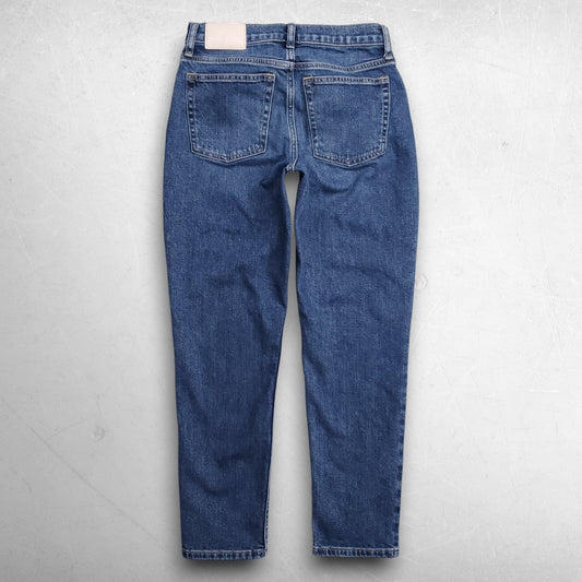 Everlane The Super Soft Relaxed Jeans Tapered Faded Stretch Women 24 Blue