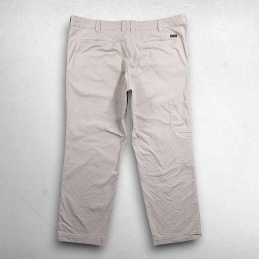 Columbia Regular Fit Hiking Pants Men 42x30 Beige Canvas Stretch Gorpcore Trail