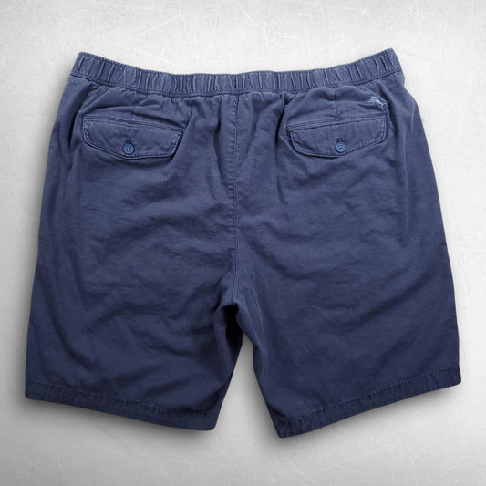 Tommy Bahama Bermuda Shorts Men Big 1X Blue Linen Blend Drawstring Vacation