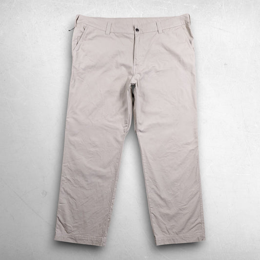 Columbia Regular Fit Hiking Pants Men 42x30 Beige Canvas Stretch Gorpcore Trail