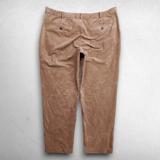 Uniqlo Corduroy Ankle Pants Slim Fit Tapered Drawstring Stretch Men XXL Brown