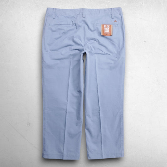 NEW Dockers Off The Clock Khaki Pants Straight Short/Crop Men 36x26 (Tag 30) Light Blue *READ DESCRIPTION*
