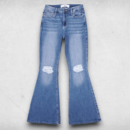 Hollister Curvy Jeans Women 9R (28x30 actual) Blue High-Rise Vintage Flare Retro