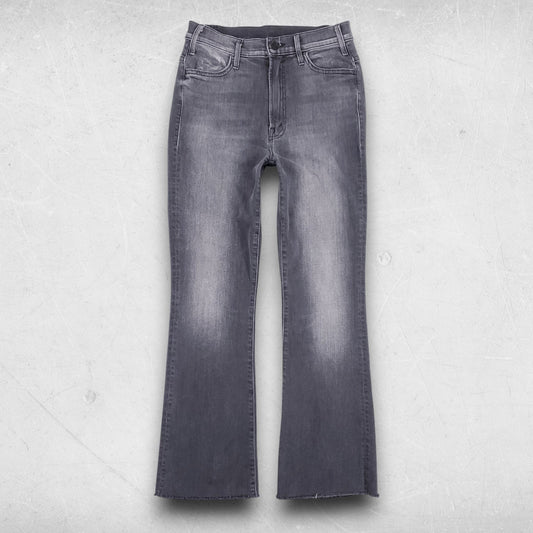 Mother Jeans Women 27 Black The Hustler Ankle Fray Crop Y2K Grunge Streetwear