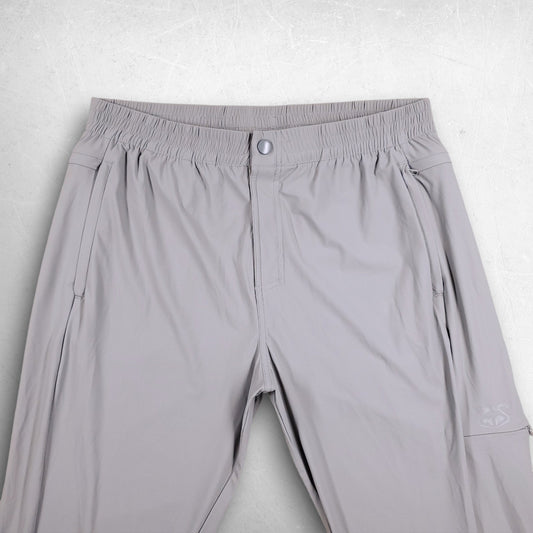 Nasty Pig Youtility Stretch Nylon Jogger Pants Men XL Lt Gray Elastic Zip Cuffs