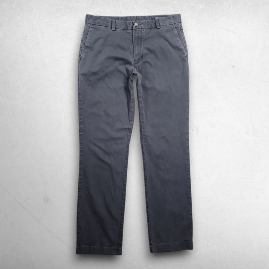 Vineyard Vines Breaker Pants Men 32x32 Gray Straight Leg Stretch Chino