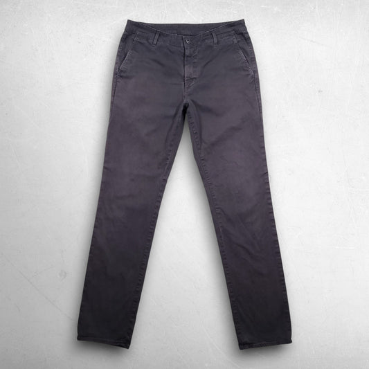 AG The Lux Khaki Tailored Trouser Pants Men 33R Dk Gray Slim Quiet Luxury Preppy