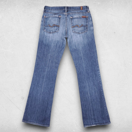 7 For All Mankind Bootcut Jeans Women 27 Blue Retro Streetwear Cowgirl Western