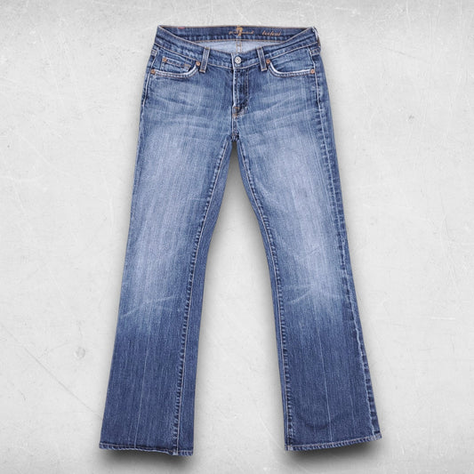 7 For All Mankind Bootcut Jeans Women 27 Blue Retro Streetwear Cowgirl Western