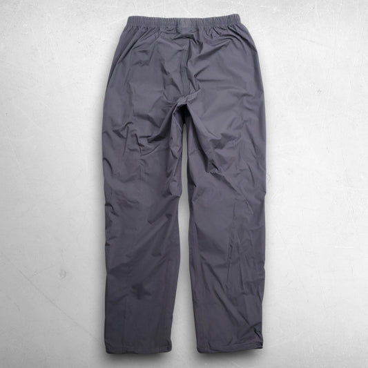 REI Waterproof Rain Pants Sealed Seams Drawstring Zip Ankles Women M Gray