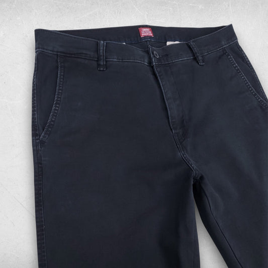 Levis XX Chino Pants Men 34x32 Black Standard Taper Business Smart Casual Preppy