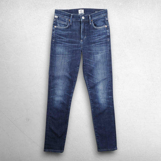 Citizens Of Humanity Rocket Crop Jeans Women 25 Blue Mid Rise Skinny City Y2K