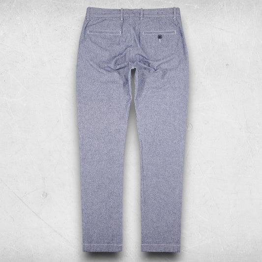 J Crew 484 Slim Fit Chino Pants Stretch Chambray Straight Leg Men 29x32 Blue