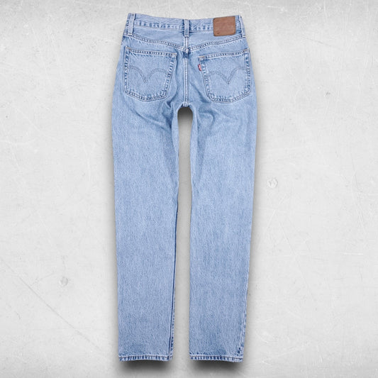 Levi's Premium 501 Jeans Women 26 Blue Straight Leg Button Fly Classic Retro