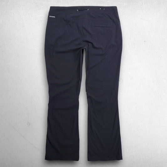 Columbia Hiking Pants Omni-Shield Repellency Drawstring Bootcut Women 14 Black
