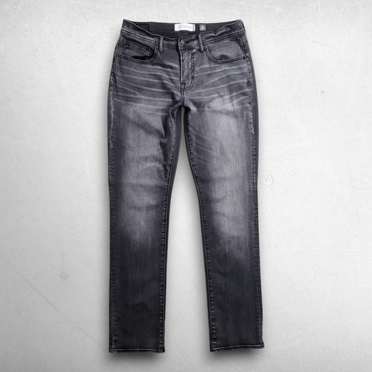 Buckle Departwest Trouper Straight Leg Jeans Men 33R Black Stretch Faded Grunge