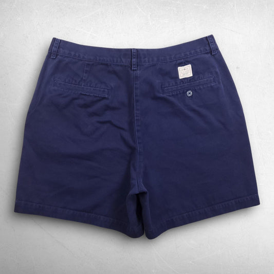 Lauren Ralph Lauren Chino Shorts Women 12P Blue Classic Fit Pockets 100% Cotton
