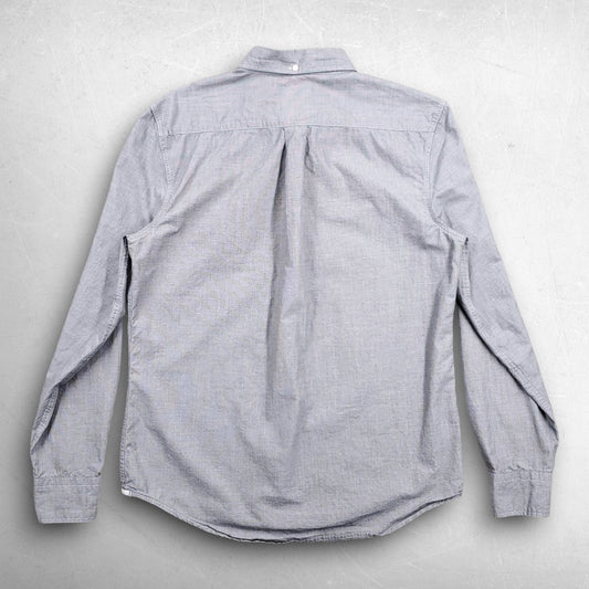 Levis Slim Fit Button Up Shirt Men M Gray Long Sleeve Collared Casual Workwear