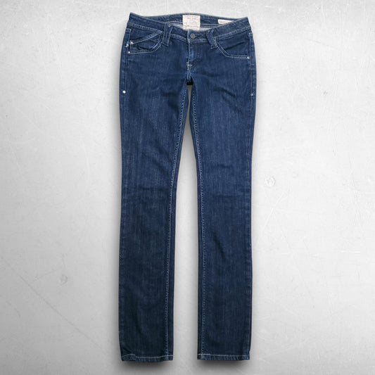 Taverniti SO Jeans Low Rise Straight Leg Stretch Women 28 Dk Blue Designer Chic