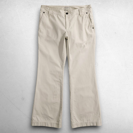 Banana Republic Low Rise Bootcut Chino Pants Women 10 Beige Vintage Y2K Cotton