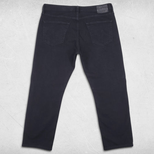 AG The Graduate Jeans Mens 36x32 Black Tailored Leg Stretch Denim Modern Sleek