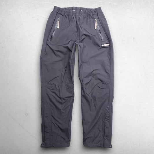REI Waterproof Rain Pants Sealed Seams Drawstring Zip Ankles Women M Gray