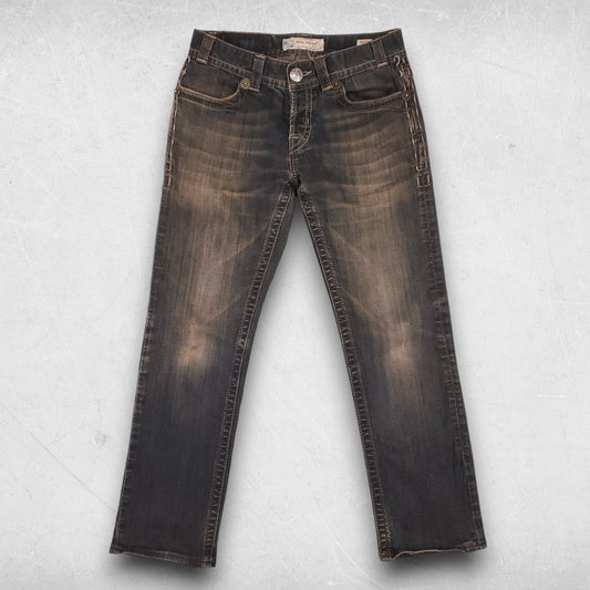 MEK Denim Belize Jeans Men 30/34 Blue Straight Leg Button Fly Grunge Streetwear