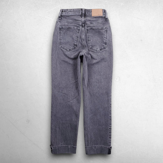 Madewell Curvy Perfect Vintage Straight Jeans Women 23 Gray Mid Rise Charcoal