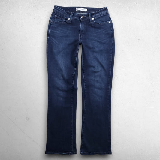 Levi's 529 Curvy Bootcut Jeans Faded Stretch Women 29x32 Blue Cowgirl Chic