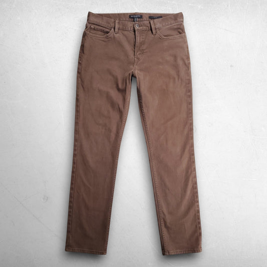 Banana Republic Slim Fit Traveler 2.0 Chino Pants Men 31x30 Brown Stretch
