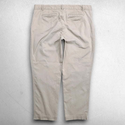 Banana Republic City Chino Pants Straight Leg Stretch Women 12 Beige Preppy